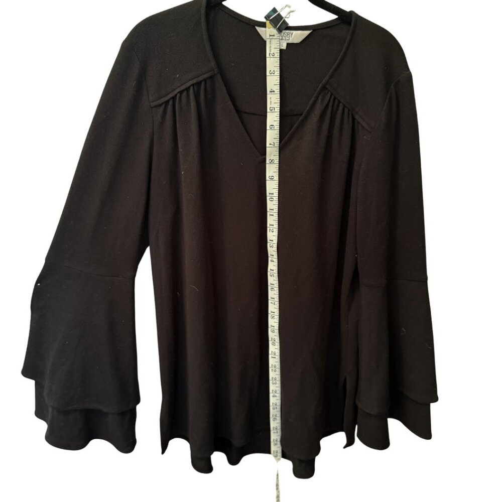 Crosby by Mollie Burch, Black, VNeck, Bell Sleeve Sweater, L - Picture 4 of 5